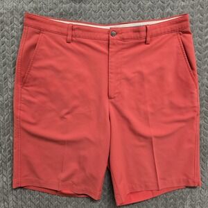 FJ Footjoy Golf Shorts Mens 40 Coral Pink Performance Golf Active Athletic